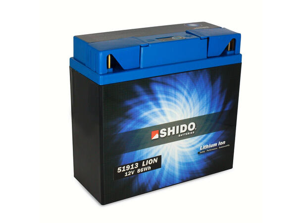 Shido 51913 Lithium Batteri 12v, 7.2Ah, 90Wh, 186x82x171 